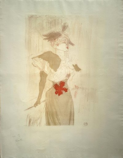 Miss Marcelle Lender, stående af Henri de Toulouse Lautrec
