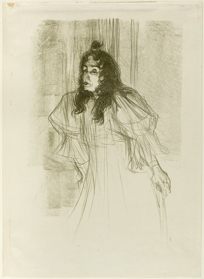 Miss May Belfort med langt hår af Henri de Toulouse-Lautrec