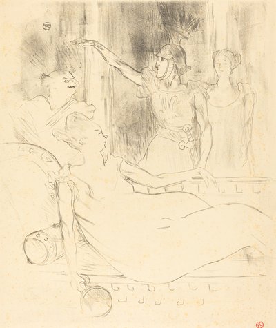 Mme Simon-Girard, Brasseur og Guy i "La belle Helene" af Henri de Toulouse Lautrec