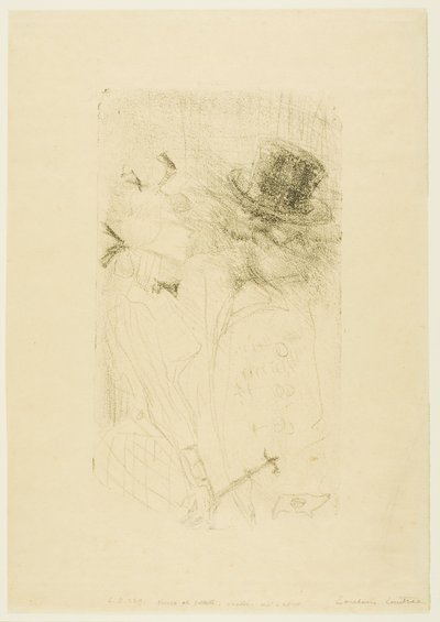 Gammel mand og ung pige af Henri de Toulouse-Lautrec