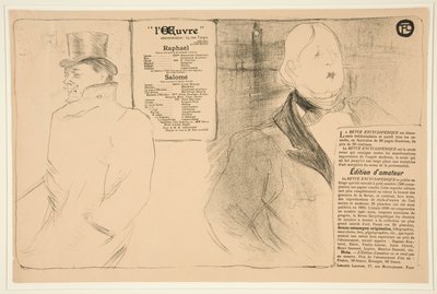 Oscar Wilde og Romain Coolus (Oscar Wilde og Romain Coolus) af Henri de Toulouse Lautrec