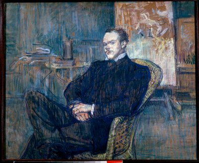 Portræt af Paul Leclerq (1872- 1956) Grundlægger af Revue Blanche-maleriet af Henri Toulouse Lautrec (1864-1901) 1897 Søn. 0,54x0,97 m Paris, musee d