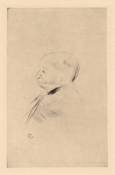 Portræt af en mand af Henri de Toulouse Lautrec