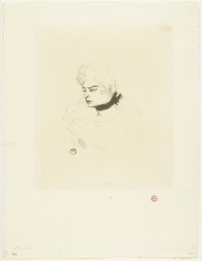 Portræt af Mademoiselle grønne prikker Frøken Grønne Prikker af Henri de Toulouse Lautrec