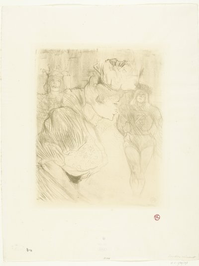 Portræt af skuespillerinden Marcelle Lender, der bøjer sig for publikum Långiver hilsen af Henri de Toulouse Lautrec