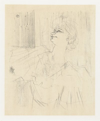 Portret af skuespillerinden Yvette Guilbert i A Ménilmontant de Bruant Yvette Guilbert A Menilmontant de Bruant Yvette Guilbert: Engelsk serie (serietitel) af Henri de Toulouse Lautrec