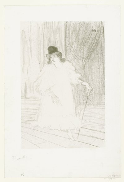 Portræt af sangerinden Cecy Loftus på scenen i teatret Cecy Loftus af Henri de Toulouse Lautrec