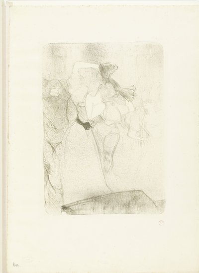 Portræt af sangerinden Marcelle Lender, der danser boléro i operaen Chilpéric Lender de dos dansant le bolero af Henri de Toulouse Lautrec