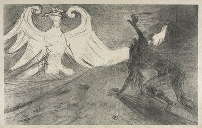 Projekt for Frontispice til: Ved foden af ​​Sinai, 1898. af Henri de Toulouse Lautrec