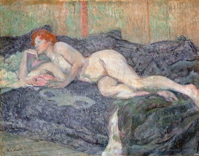 Liggende nøgen, 1897 af Henri de Toulouse Lautrec