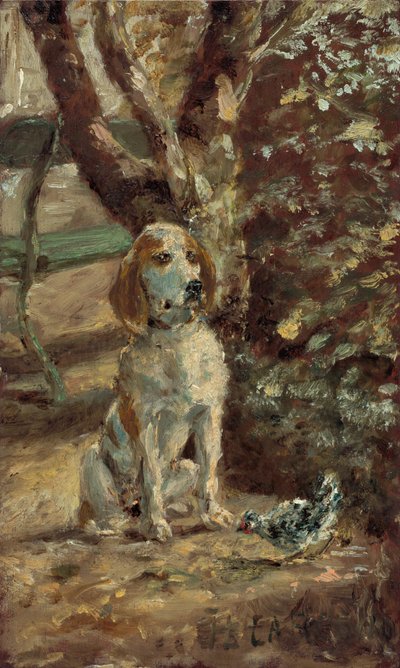 Kunstnerens hund Flèche, ca. 1881. af Henri de Toulouse Lautrec