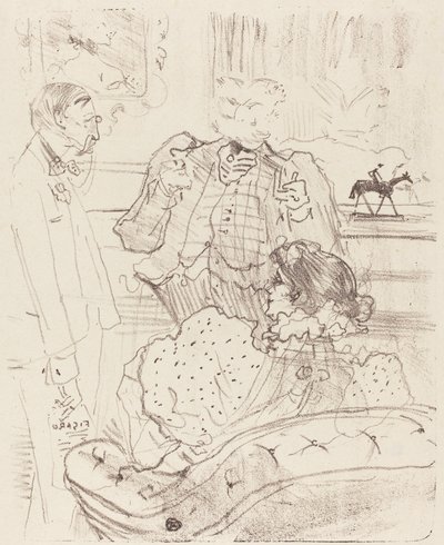 The Forfeit (La gage) af Henri de Toulouse Lautrec
