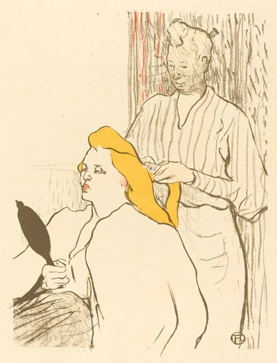 Frisøren - Program for Théâtre Libre af Henri de Toulouse Lautrec