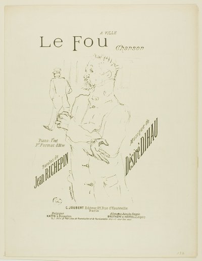 The Madman, fra Melodier af Désiré Dihau af Henri de Toulouse-Lautrec