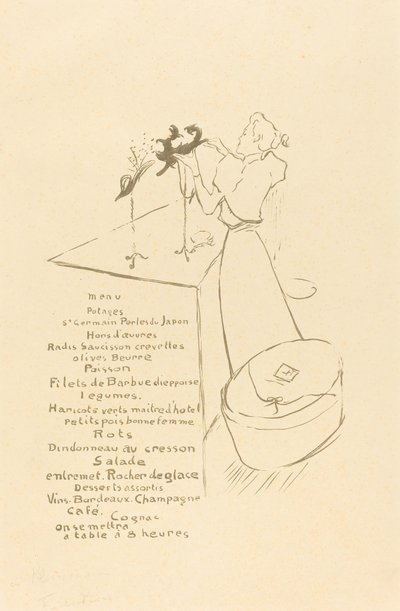 The Milliner (The Milliner - Renée Vert) af Henri de Toulouse Lautrec