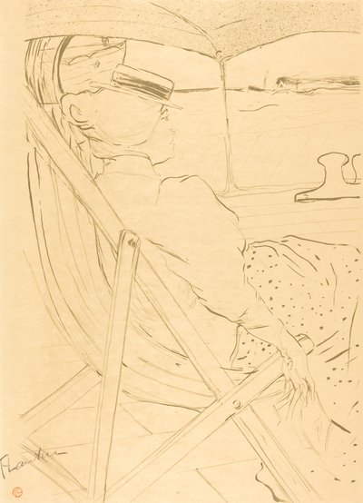 Passageren fra kahyt 54 - Sejler i en yacht La passagère du 54 - Promenade..., 1896. af Henri de Toulouse Lautrec