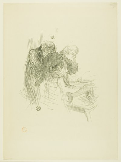 De polske jøders bøn, fra Au Pied du Sinaï af Henri de Toulouse-Lautrec