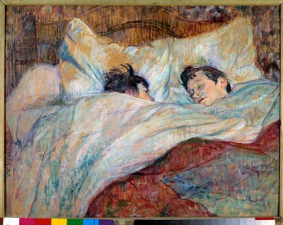 Sengen To sovende børn. Olie på pap af Henri de Toulouse Lautrec (1864-1901) 1892 Dim. 0,54x0,7 m Paris, musee d