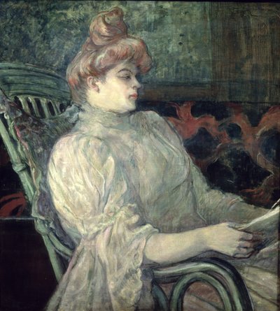 Kvinde læser af Henri de Toulouse Lautrec