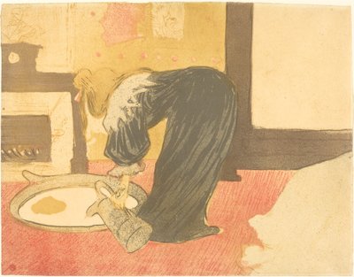 Kvinde i badekarret (Femme au tub) af Henri de Toulouse Lautrec