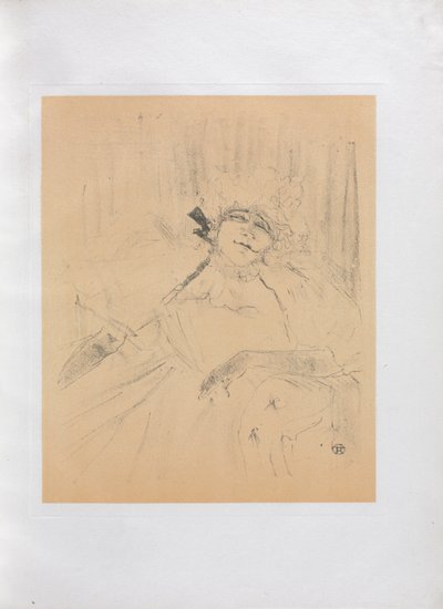 Yvette Guilbert-engelsk serie: Gammel sang af Henri de Toulouse-Lautrec