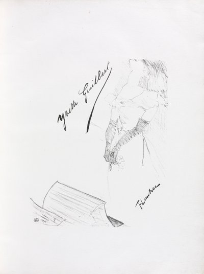 Yvette Guilbert-engelsk serie: Frontispice af Henri de Toulouse-Lautrec