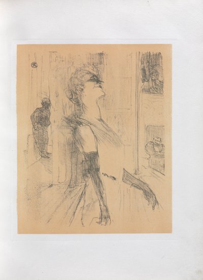Yvette Guilbert-engelsk serie: On the Stage, 1898. af Henri de Toulouse Lautrec