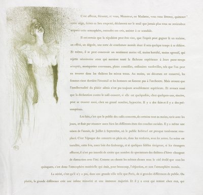 Yvette Guilbert-French Series: Nr. 3 af Henri de Toulouse-Lautrec