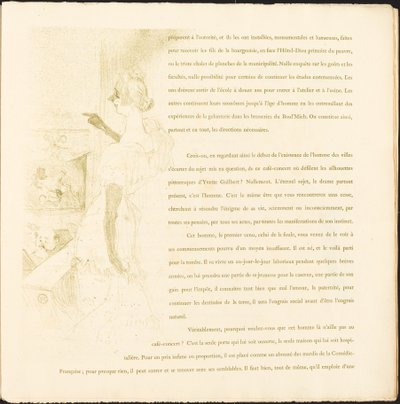 Yvette Guilbert af Henri de Toulouse Lautrec