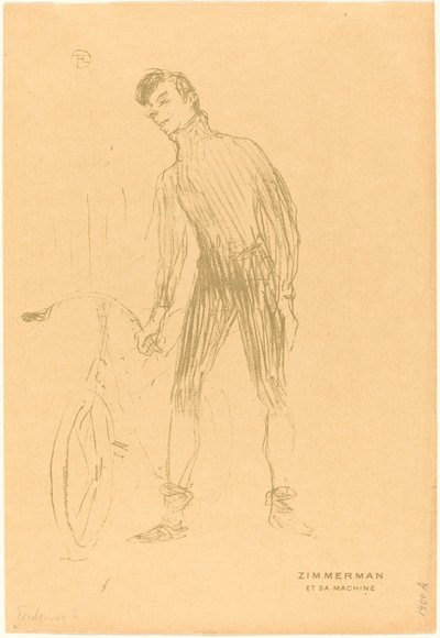 Zimmerman og en maskine (Zimmerman og hans maskine) af Henri de Toulouse Lautrec