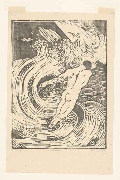 De Visscher (original titel på objekt) af Henri van der Stok (signed by artist)