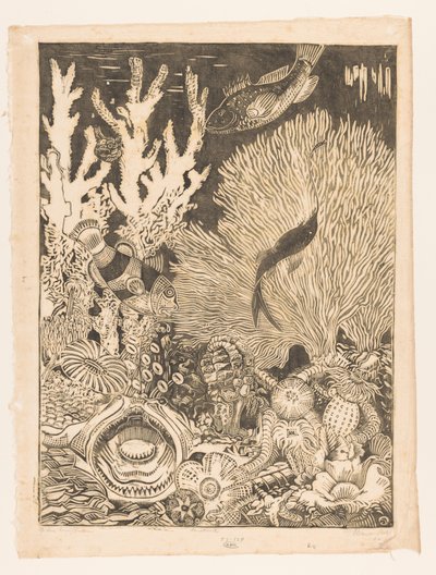 På koralbunden (original titel på objektet) af Henri van der Stok (signed by artist)