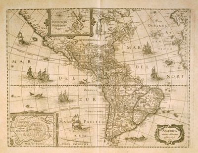 Kort over Amerika af Henricus Hondius af Henricus Hondius