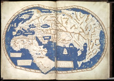 Kort over verden, ca. 1490 af Henricus Martellus Germanus