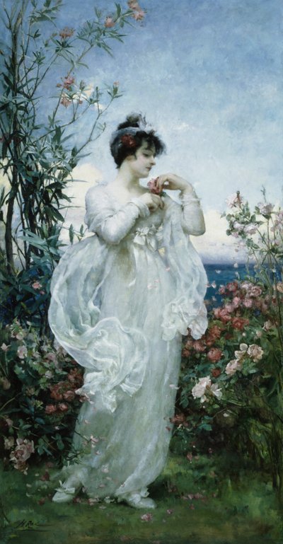 Sommer (olie på lærred) af Henrietta Rae