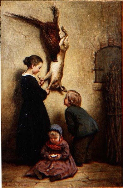 Frisk vildt (olie på lærred) af Henriette Browne