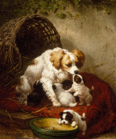Den glade familie af Henriëtte Ronner Knip
