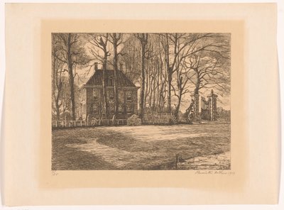 Landhus blandt træerne af Henriëtte de Vries (signed by artist)
