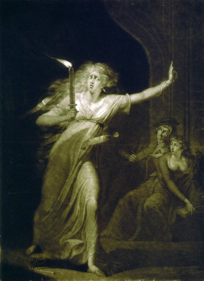 Lady Macbeth, Akt, 5. scene 1, hvorfor er det så på tide at gøre det. malet efter H. Fuseli af Henry (1741 1825) (after) Fuseli