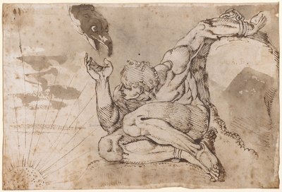 Prometheus (nøgen mand med 5 point givet) af Henry (1741 1825) Fuseli
