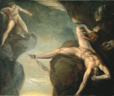 Prometheus befriet af Hercules af Henry  Fuseli