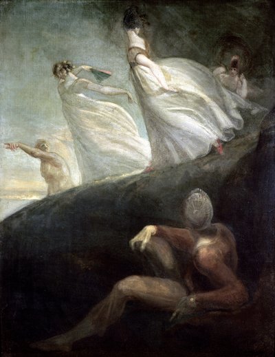 The Women of Hastings (olie på lærred) af Henry (1741-1825) Fuseli