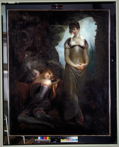 Den unge Milton, ca. 1796-99 (olie på lærred) af Henry (1741 1825) Fuseli