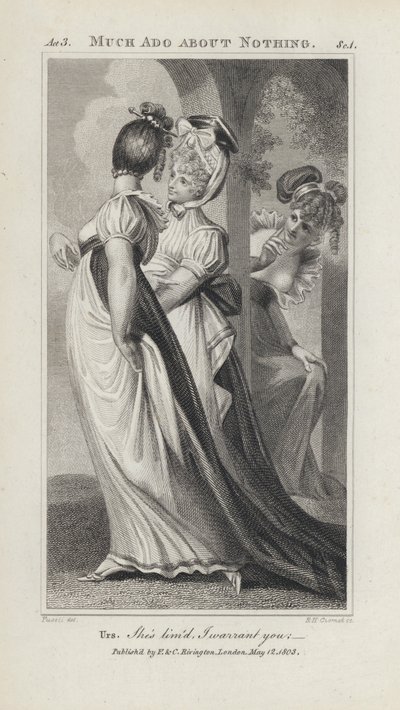 Illustration til Shakespeares Much Ado About Nothing (gravering) af Henry  Fuseli