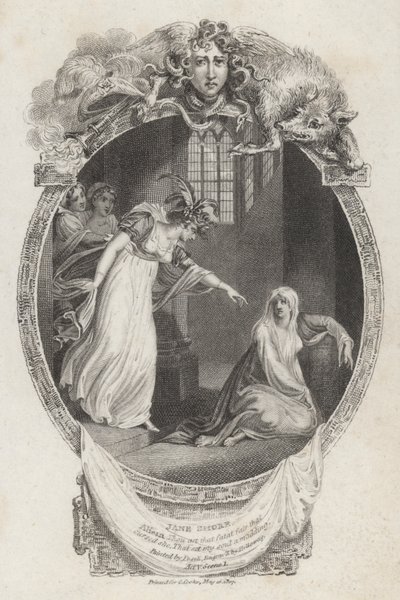 Scene fra The Tragedy of Jane Shore af Nicholas Rowe (gravering) af Henry  Fuseli