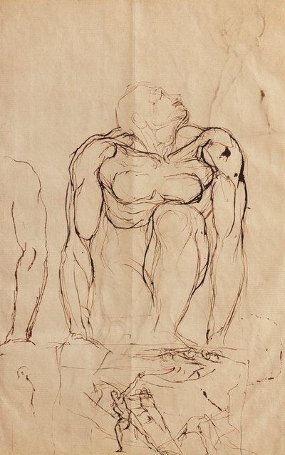 Stigende (indisk blæk på papir) af Henry  Fuseli