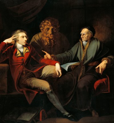 Kunstneren i samtale med Johann Jakob Bodmer af Henry  Fuseli