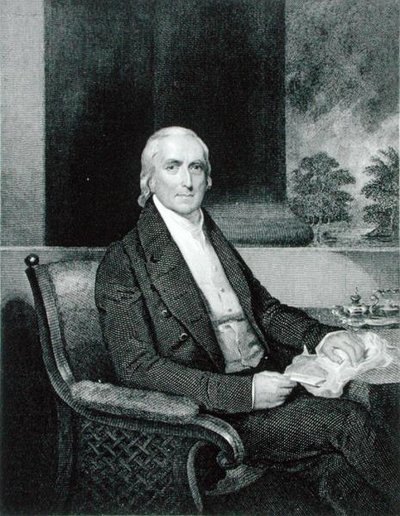 Philip Syng Physick (1768-1837) graveret af Richard W. Dodson (1812-67) (stik) af Henry (after) Inman
