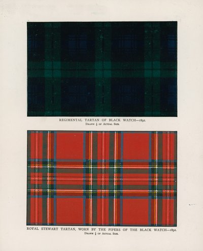 42nd Royal Highlanders The Black Watch. Regimentelle tartaner (chromolitho) af Henry A. Payne