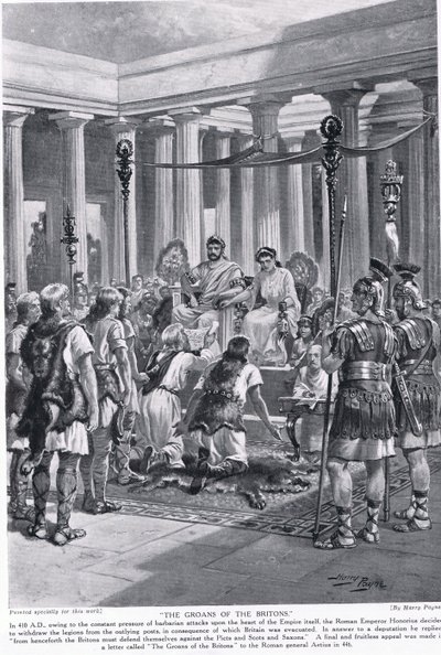 The Groans of the Britons, illustration fra 